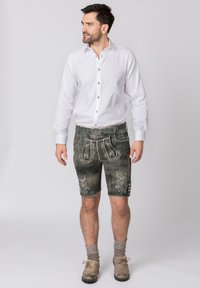 Stockerpoint Leren broek - grau gespeckt