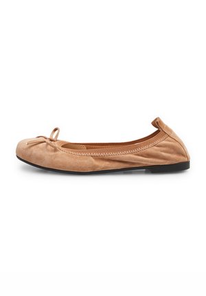 Vouwbare ballerina´s - tan
