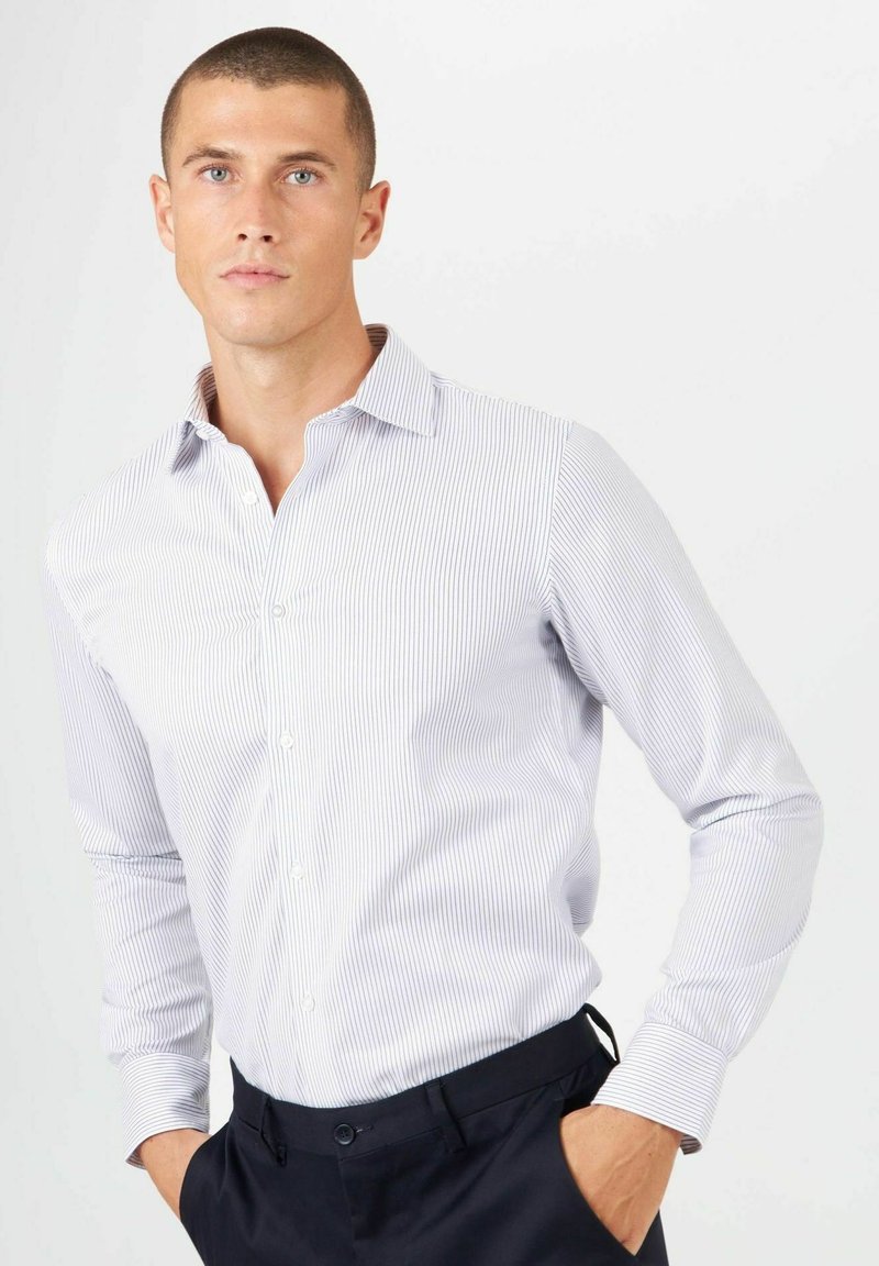 Camicia Hand Made in Pure Herringbone Linen – 100% Capri Aquamarine / XXL