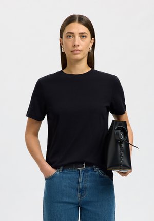 Selected T-shirt basic - black