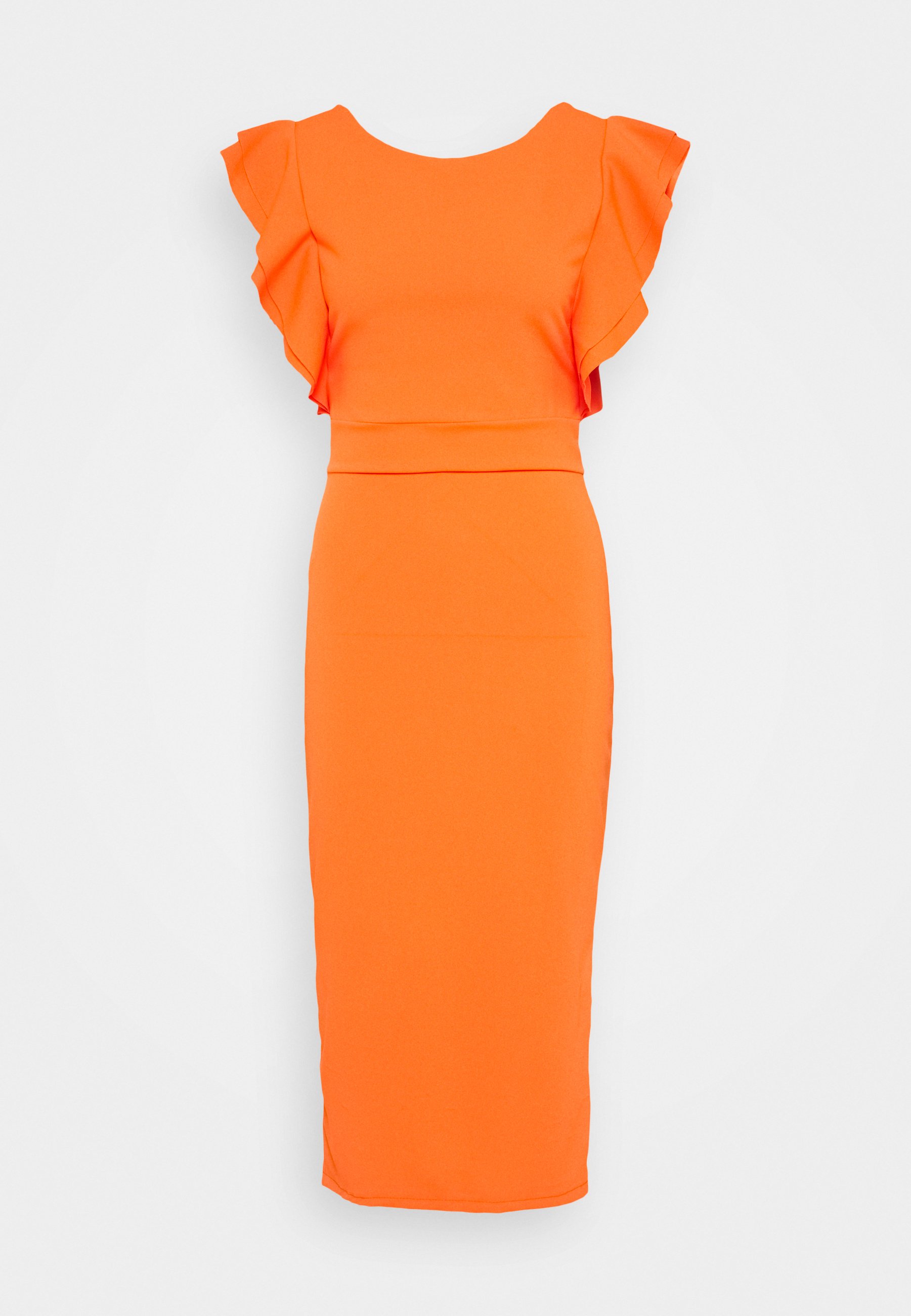 ROUND NECK MIDI DRESS - Cocktailkleid/festliches Kleid - orange