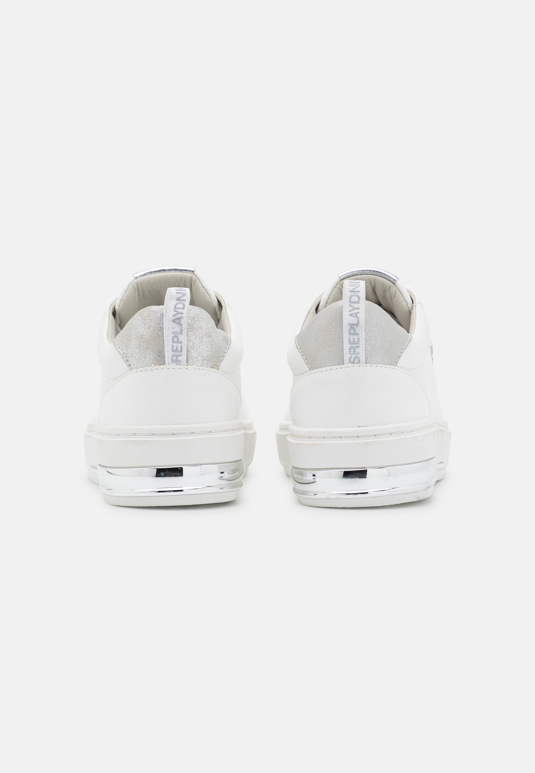 white shiny trainers