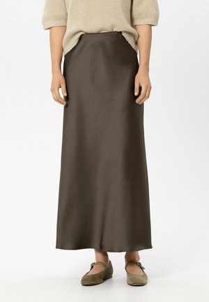 Luisa Cerano, LUISA CERANO SATIN-ROCK - Maxi skirt - muskat