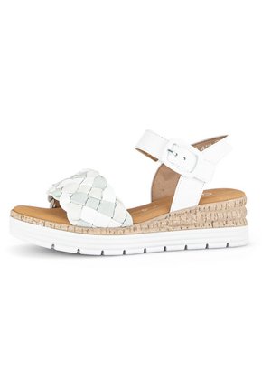 Gabor Wedge sandals - weiss mint creme