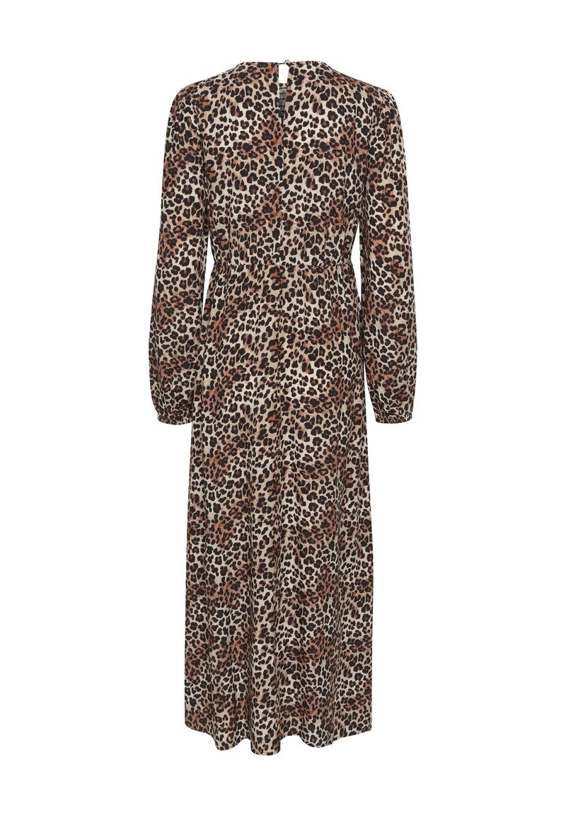 knee length dresses for ladies Leopard Print Pleated Ruffle Off Shoulder Maternity Maxi Dress  PinkBlush