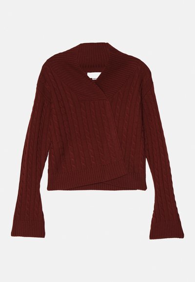 Victoria Beckham WRAP DETAIL JUMPER - Pullover - brown