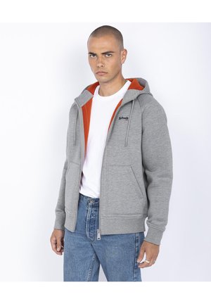 Schott Sweat zippé - gris chiné