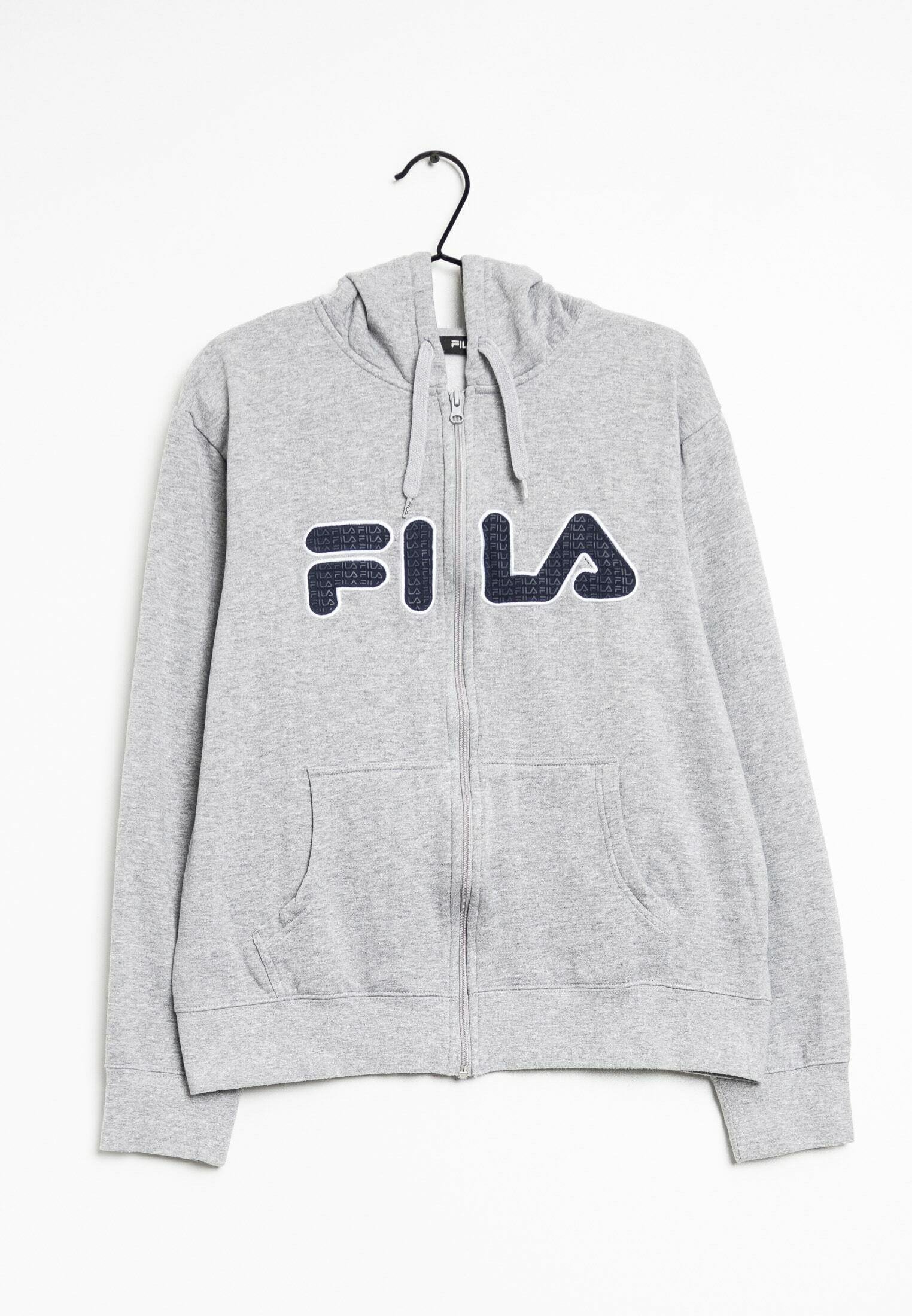 Zip Hoodie Sudadera Fila Cremallera Fleece Fila Sudadera Gris Fila