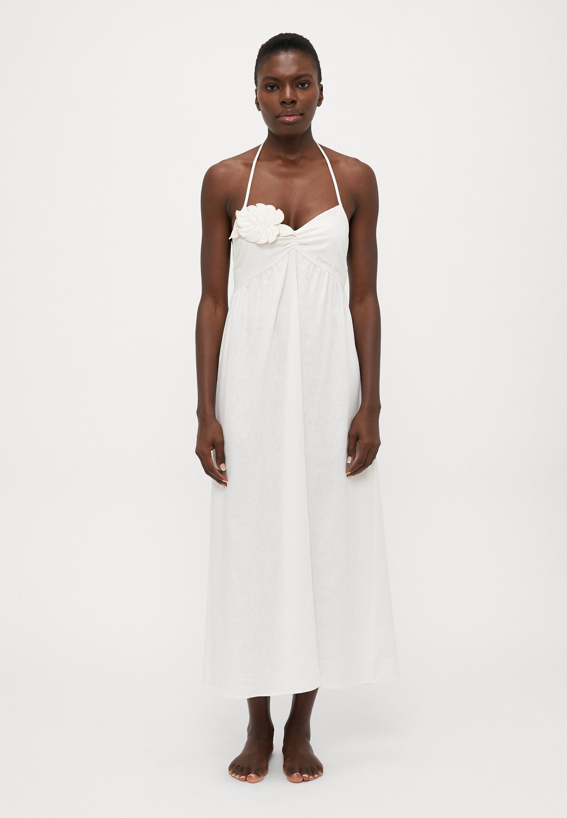 sachin and babi light blue dress Shay White Long Halter Dress main image 0