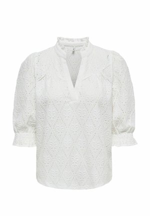 ONLY, ONLZIGGY S/S FRILL TOP CC JRS - Bluse - cloud dancer