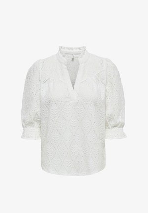 ONLY, ONLZIGGY S/S FRILL TOP CC JRS - Blouse - cloud dancer