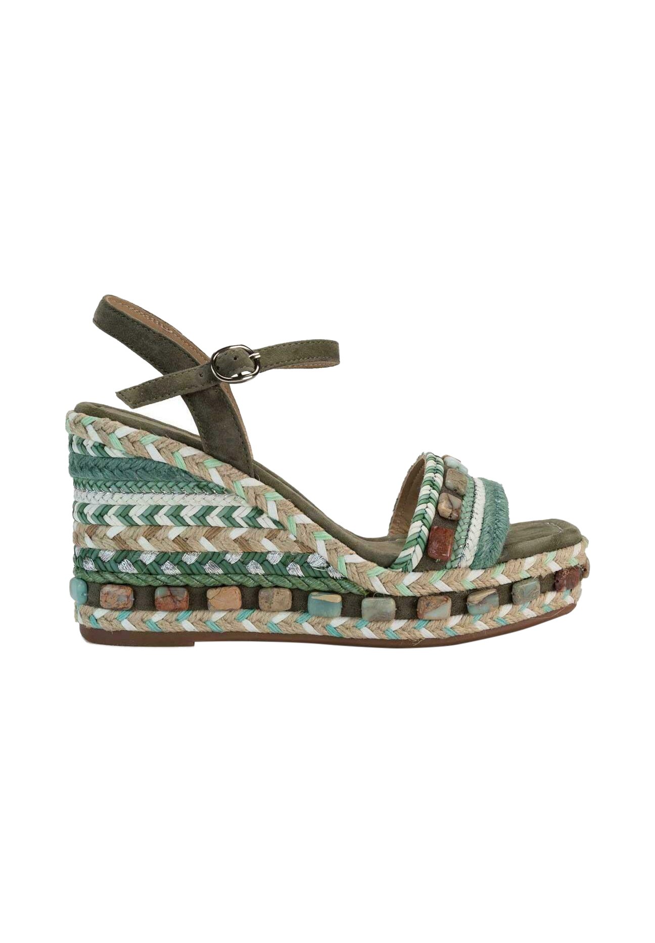 Alma en Pena ESMERALDA - Sandalias de cuña - verde - Zalando.es