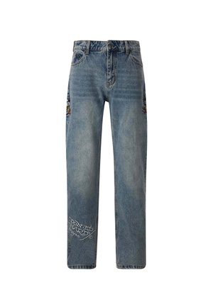 Ed Hardy, HELL-CATS TATTOO GRAPHIC - Jean boyfriend - bleach
