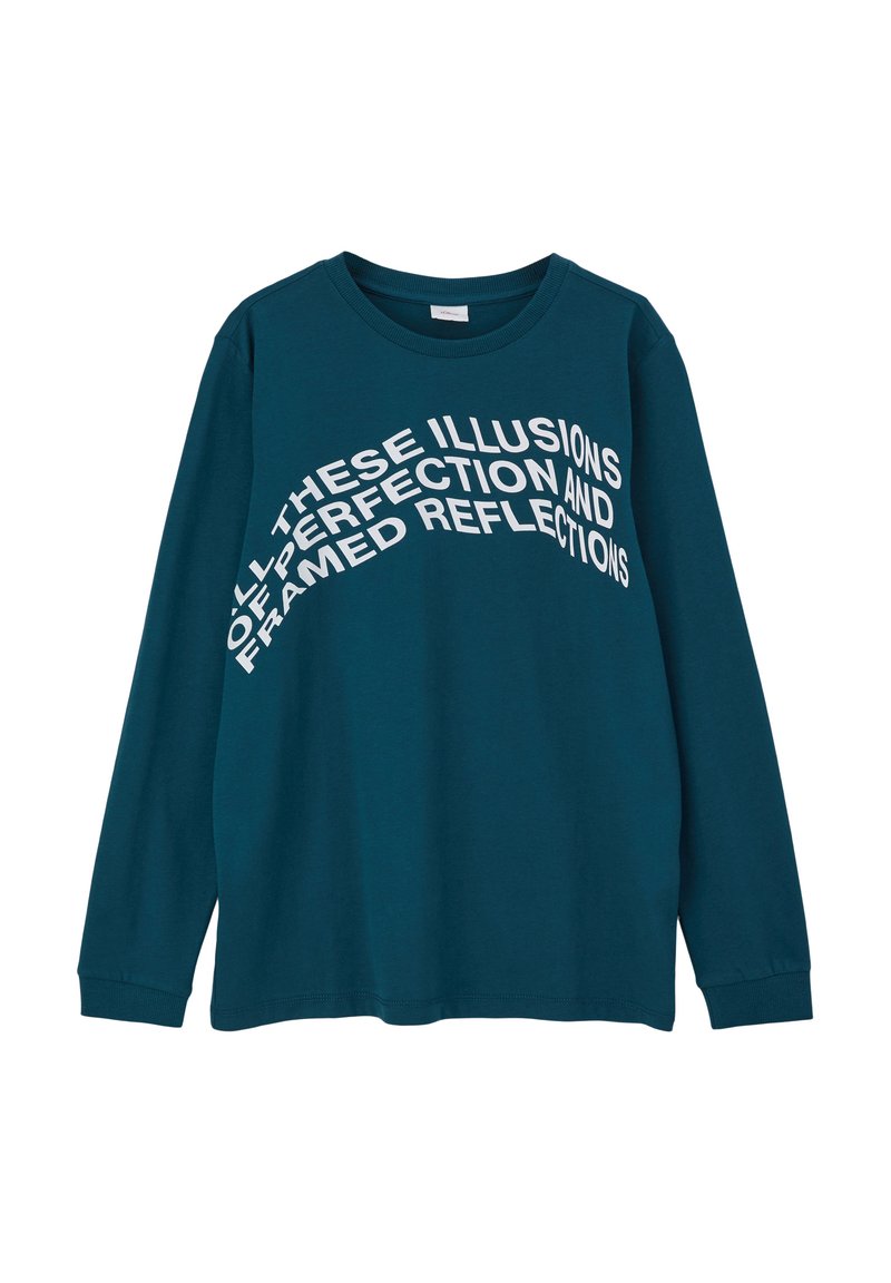 s.Oliver MIT FRONT - Langarmshirt - dunkles türkis