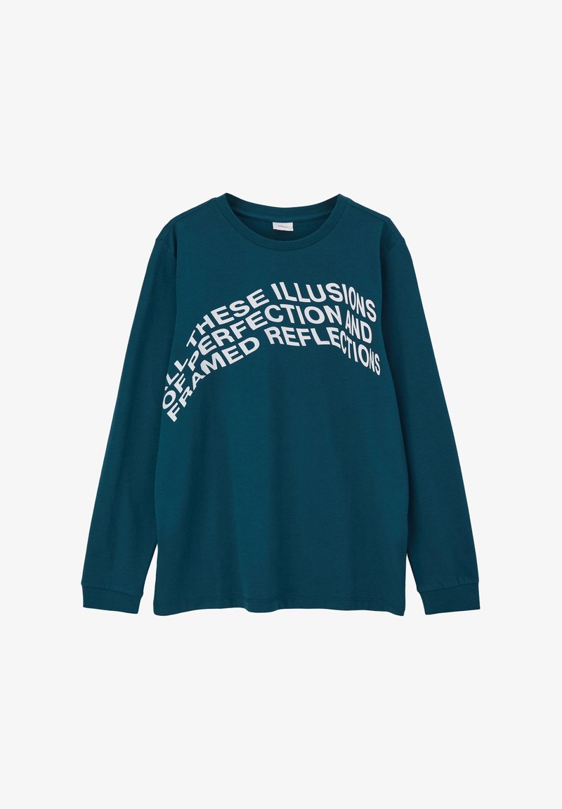 s.Oliver MIT FRONT - Langarmshirt - dunkles türkis
