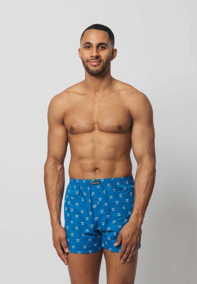 Herren Unterhosen | SNOCKS AMERICAN 3 PACK Boxershorts mix blau/blau - SN77839 Herren Unterhosen | SNOCKS AMERICAN 3 PACK Boxershorts mix blau/blau - SN77839