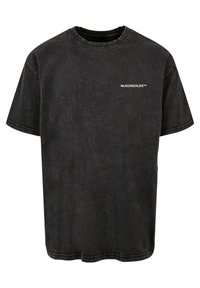 MÄNNER ALES TM ACID WASHED HEAVY  - Basic T-shirt - black
