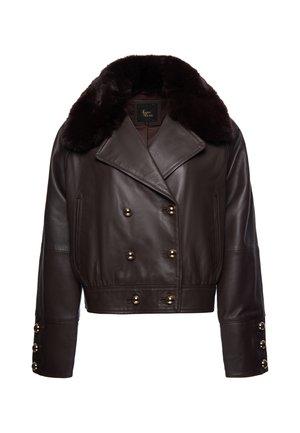 faina, Veste en cuir - brown