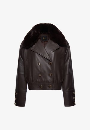 faina, Veste en cuir - brown