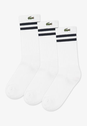 Lacoste VARSITY CREW UNISEX 3 PACK - Kojinės - blanc