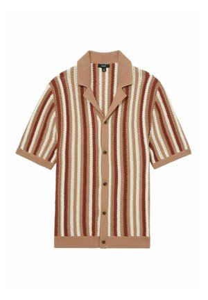 Reiss REGULAR FIT - CARRINGTON STRIPE CUBAN  - Cămașă - camel multi