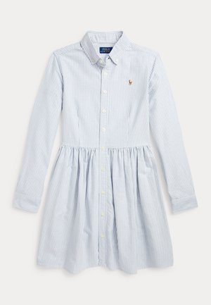 Polo Ralph Lauren STRIPED COTTON OXFORD SHIRTDRESS 7-14Y - Skjortekjole - blue/white