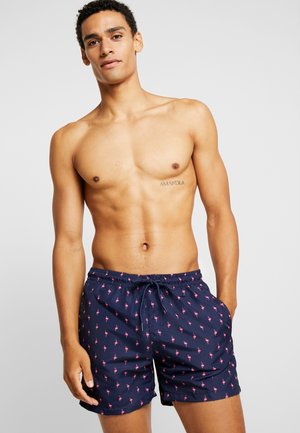 PATTERN SWIM SHORTS - Kupaće hlače - dark blue/pink