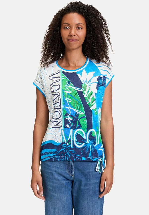 MIT TUNNELZUG - T-Shirt print - blau weiß