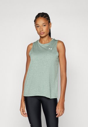 Under Armour TANK TWIST - Top - silica green/white