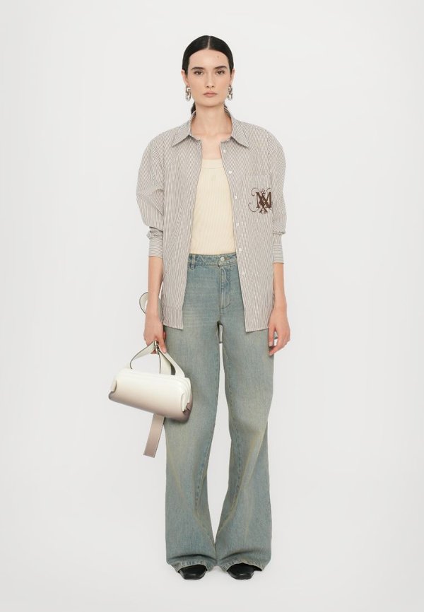 BABILA - Button-down blouse - weiss gestreift2