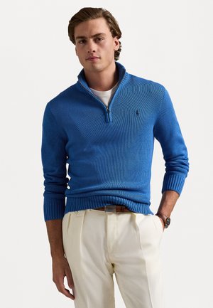 COTTON QUARTER ZIP SWEATER - Jersey de punto - blue orbit