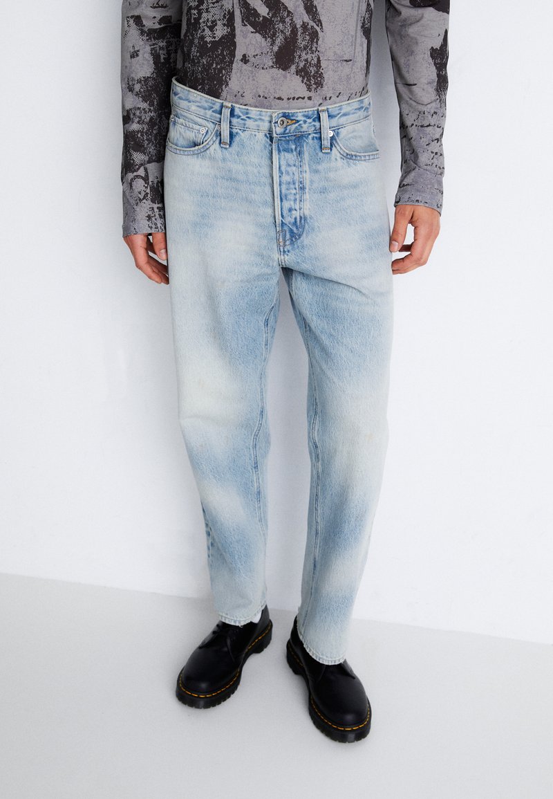 JACK & JONES Jeans Uomo Loose-Fit JJIEDDIE JJCOOPER AM 968 - Modello Comodo E Casual, Denim Danese