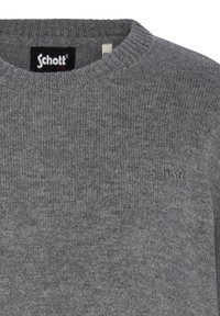 Schott PULL COL ROND - Strickpullover - gris chiné