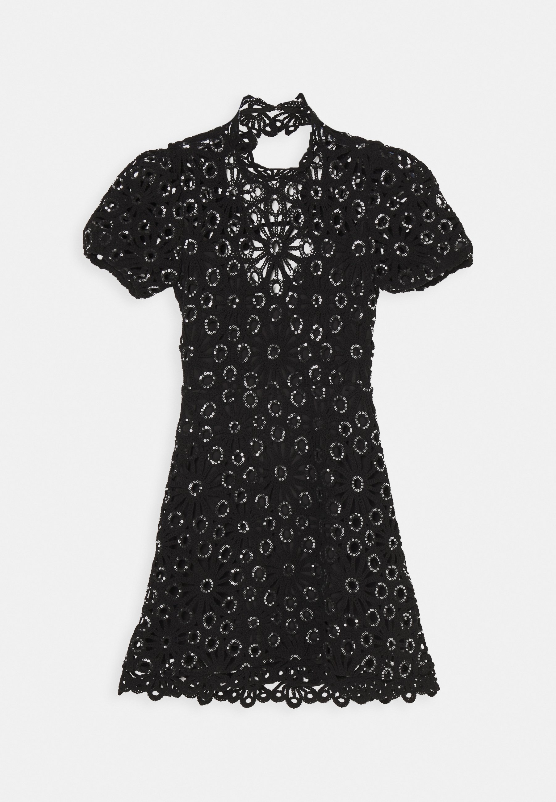 Robe De Soirée Maje Faux Cuir Détails Taille 34 Noir - Neuf Avec Étiquettes - Modèle #6885