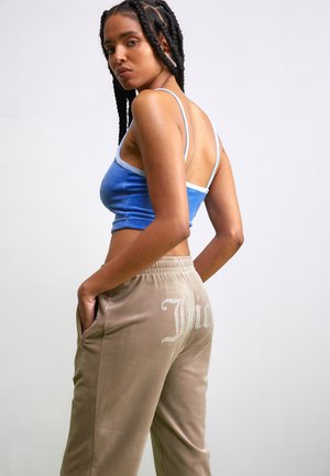 Juicy Couture CLASSIC CUFFED GRAPHIC - Tracksuit bottoms - fungi