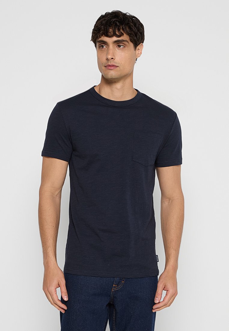 mustang T-shirt basic donkerblauw