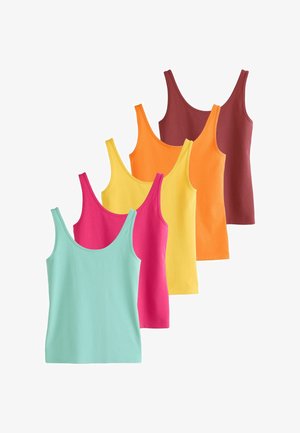 Next, REGULAR FIT - THICK STRAP VEST 5 PACK - Top - green berry pink orange yellow