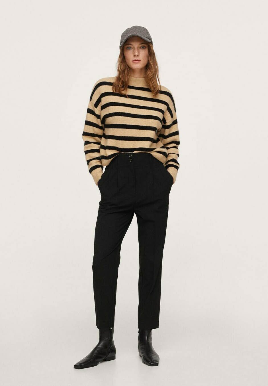 Mango TAYLOR - Trousers - noir/black 
