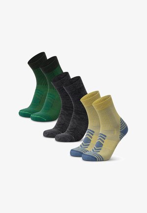 3-PACK - Calcetines de deporte - green/grey/yellow