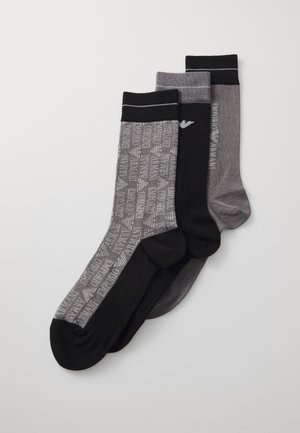 SHORT SOCKS 3 PACK - Ponožky - grey/black
