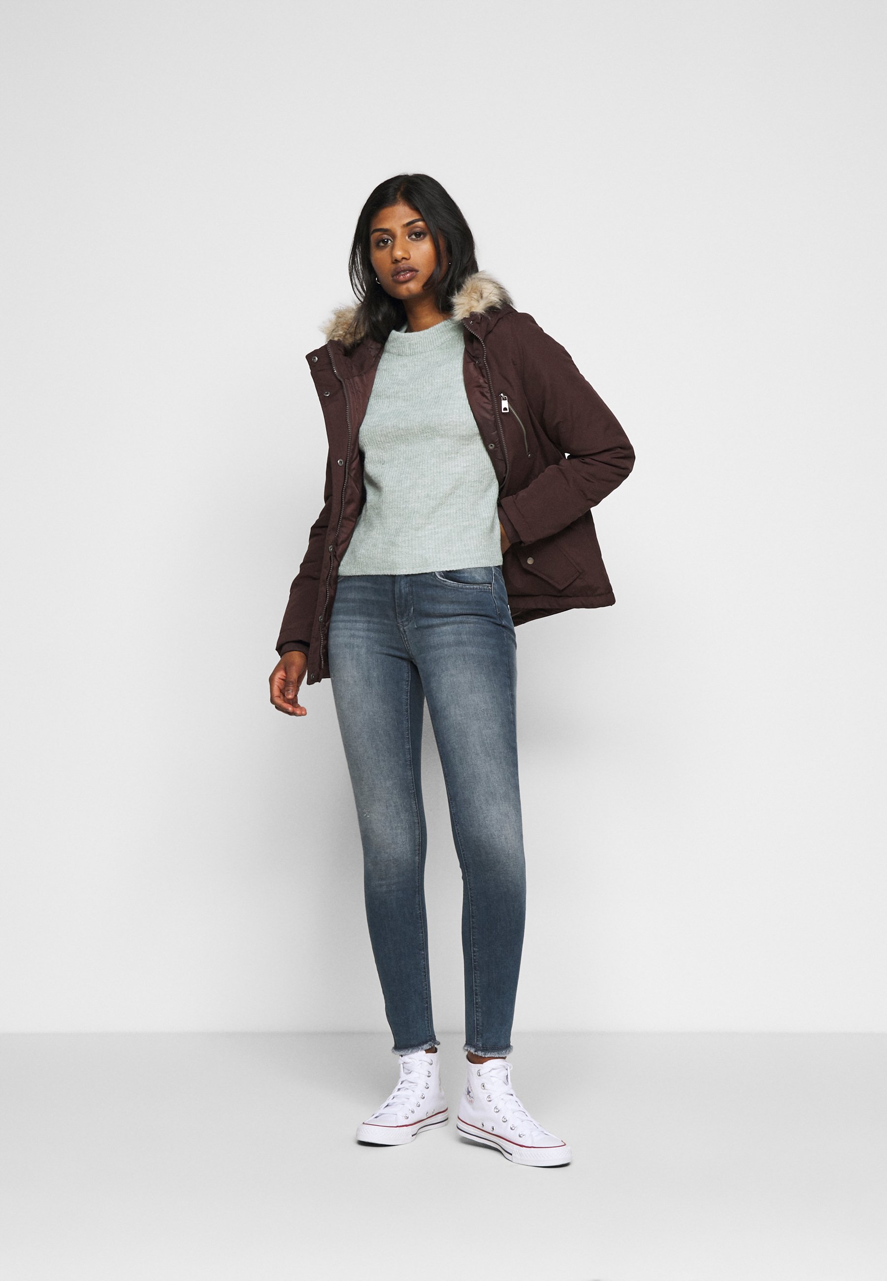 ONLY Petite ONLBLUSH LIFE - Jeans Skinny Fit - special blue grey denim/blu  denim - Zalando.it