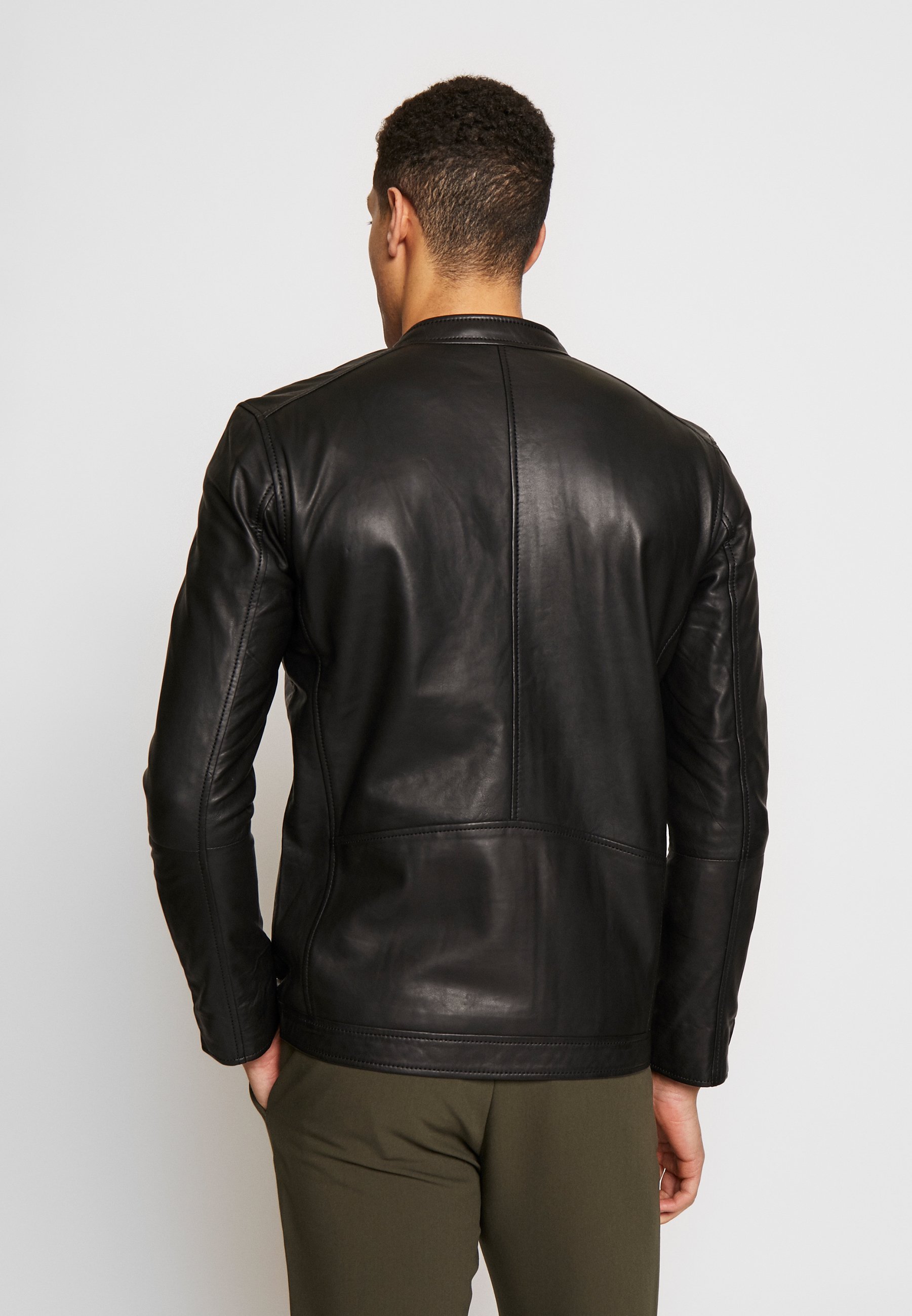 Samsøe Samsøe STARSHIP JACKET Skinnjakke blacksvart Samsøe Samsøe STARSHIP JACKET Skinnjakke blacksvart