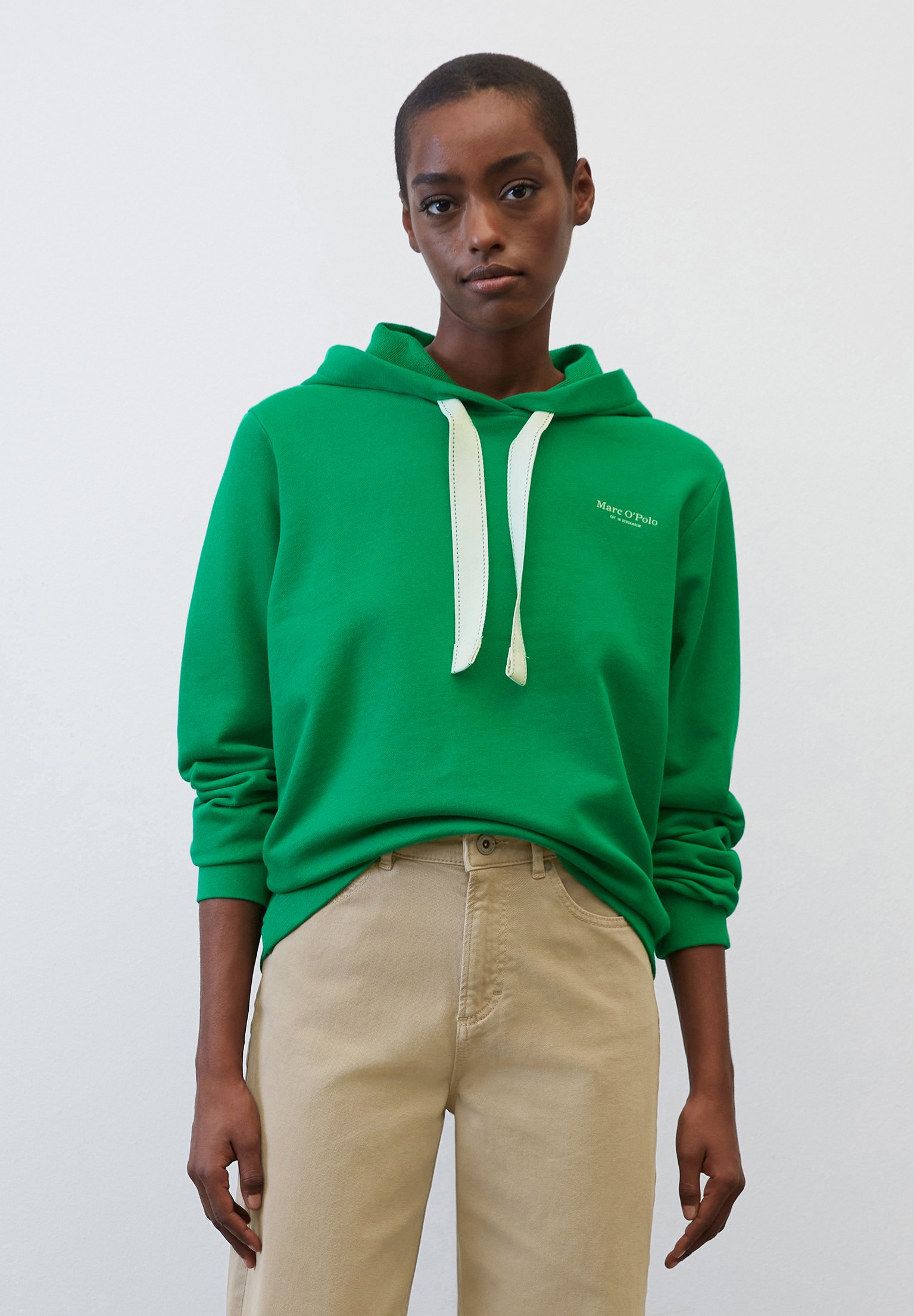 Marc O'Polo CROPPED AUS - Kapuzenpullover - vivid green/grün - Zalando.de