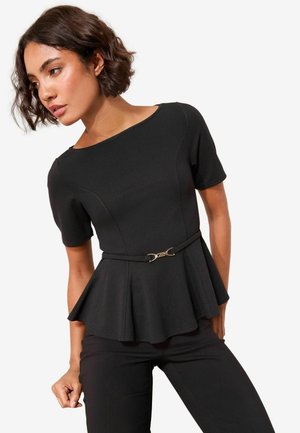 REGULAR FIT - SNAFFLE DETAIL - Tricou cu imprimeu - black