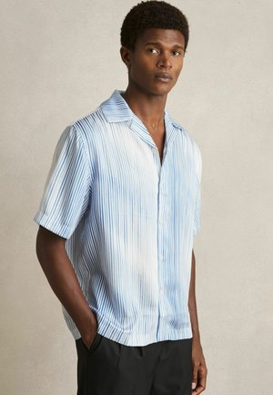 MENDOSA FADED-STRIPE CUBAN-COLLAR  - Srajca - soft blue white