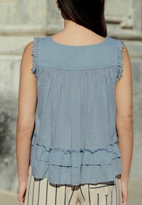 Next SLEEVELESS RAW HEM SCOOP NEC - Blūze - blue