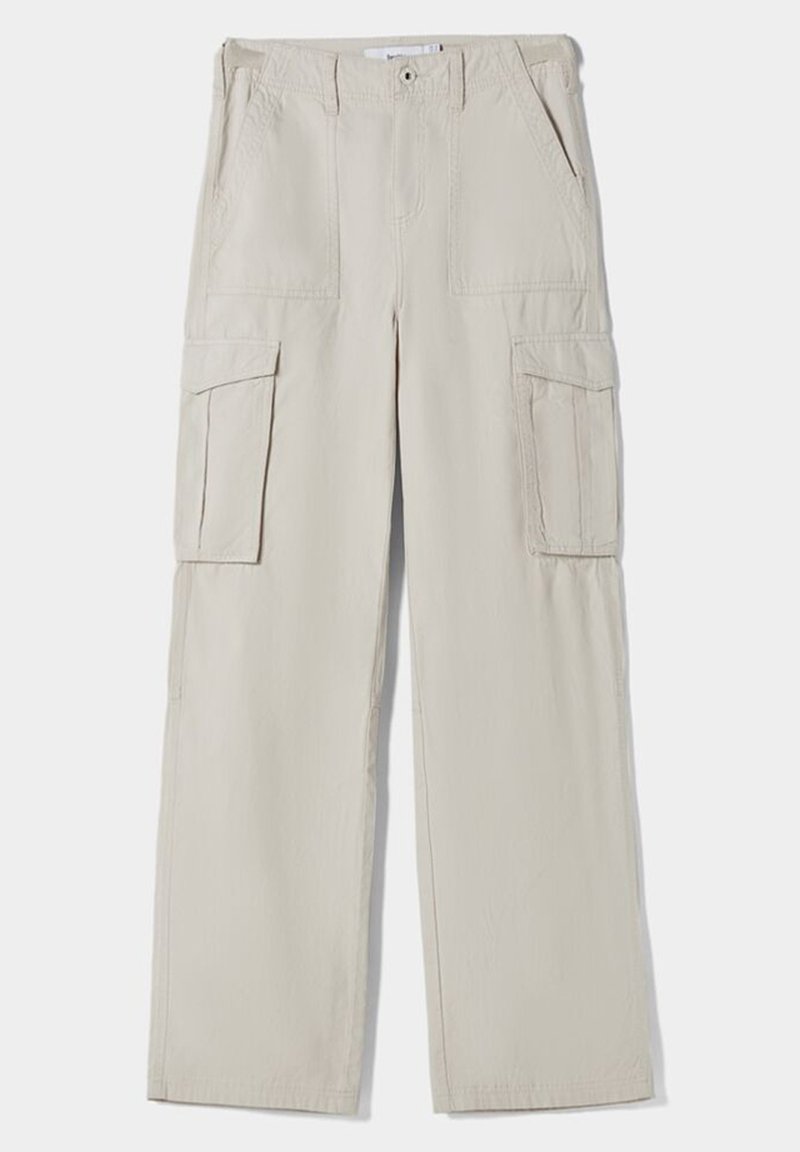Bershka Cargobroek lichtgrijs gemêleerd Bershka Cargobroek lichtgrijs gemêleerd