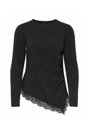 ONLY ONLLIVE LOVE L/S RUCHING TOP CS JRS - T-shirt à manches longues - black