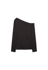 WITH ASYMMETRIC NECKLINE  - Langarmshirt - black