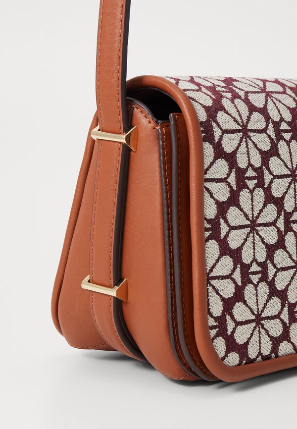 FLOWER SMALL FLAP CROSSBODY - Cross body bag - burgundy multi3